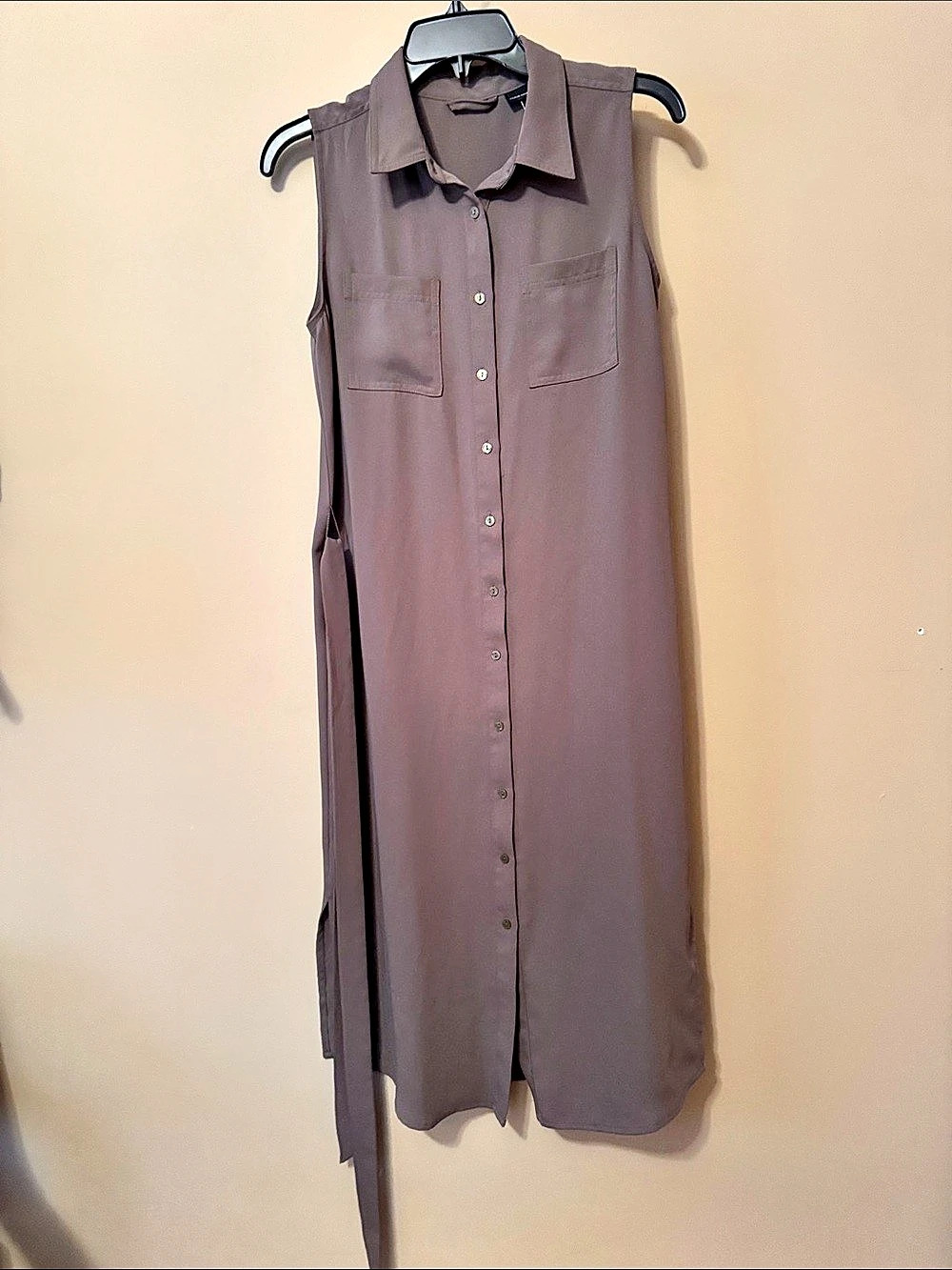 Adrienne Vittadini Sleeveless Midi Dress in Brown Size 4
